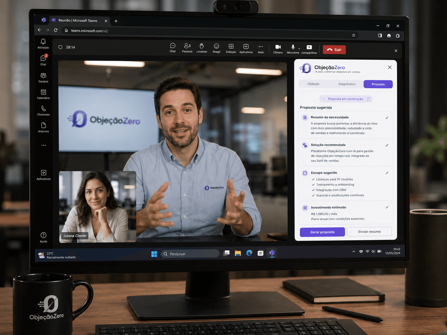 Dashboard ObjeçãoZero para gestores